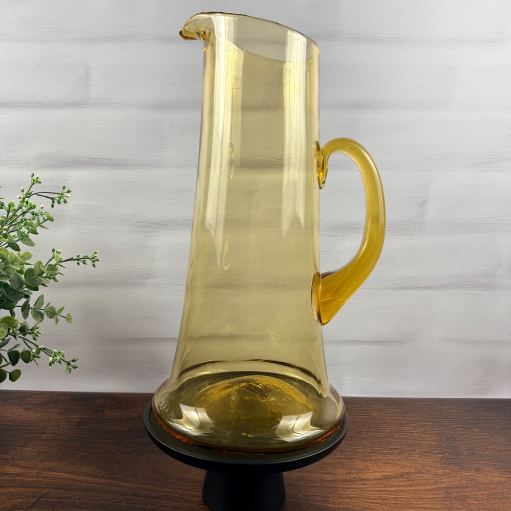 Blenko 729 Wheat Pitcher John Nickerson 1972 Mid Century Modern One Year Design